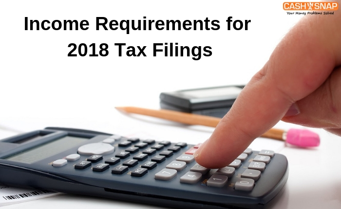 Income Requirements for 2018 Tax Filings